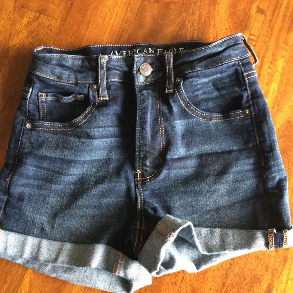 American Eagle Hi-Rise Denim Shorts Size 0